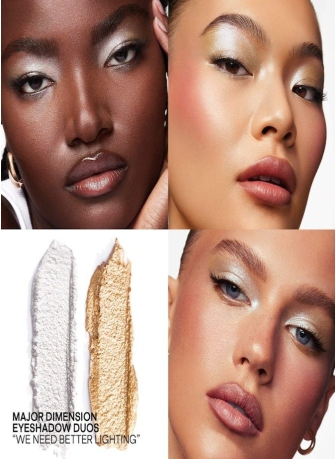 Patrick Ta Major Dimension Eye Illusion Eyeshadow Duo 4ml – High-Shine Cream & Powder Shadow We Need Better Lighting - Image 3